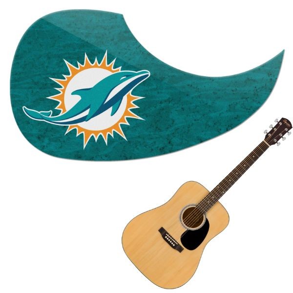 Miami Dolphins - Team Color Guitar Pick Guards - 24 For $24.00 - Wholesale Miami Dolphins Products - Dolphins Merchandise 2