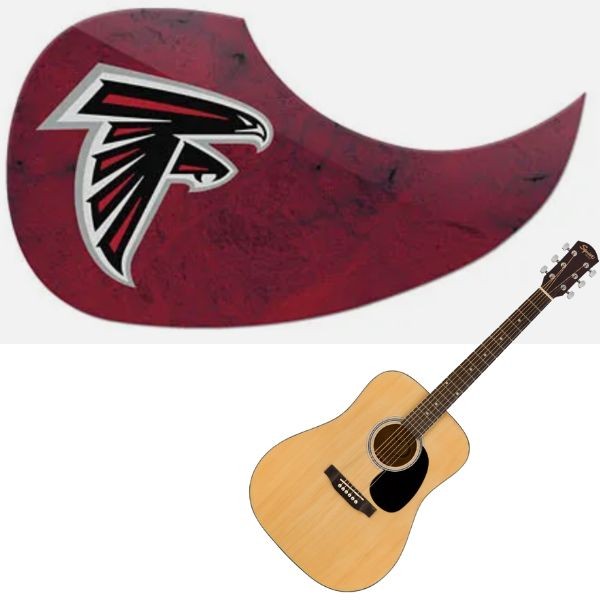 Atlanta Falcons - Team Color Guitar Pick Guards - 24 For $24.00 - Wholesale Atlanta Falcons Products - Wholesale Football Gear