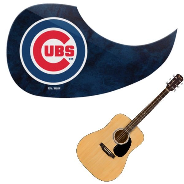 Chicago Cubs - Team Color Guitar Pick Guards - 24 For $24.00 - Wholesale Chicago Cubs Products - Cubs Merchandise 2