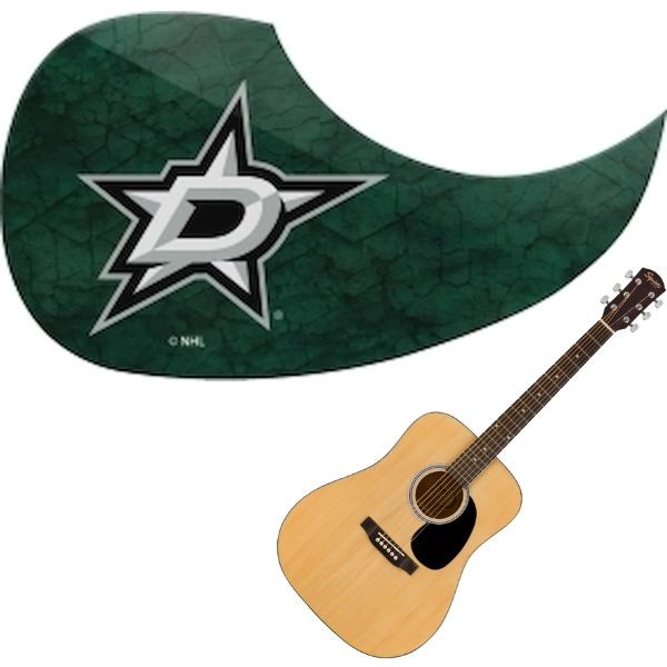Dallas Stars - Team Color Guitar Pick Guards - 24 For $24.00 - Dallas Stars
