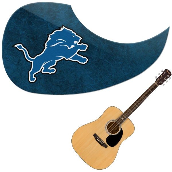 Detroit Lions - Team Color Guitar Pick Guards - 24 For $24.00 - Wholesale Detroit Lions Products - Lions Merchandise 2