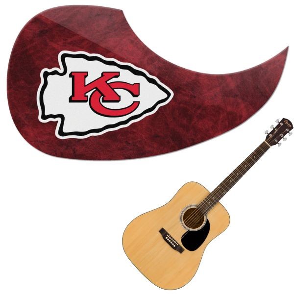 Kansas City Chiefs - Team Color Guitar Pick Guards - 24 For $24.00 - Wholesale Kansas City Chiefs Product - Chiefs Merchandise 2