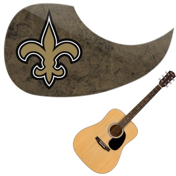 New Orleans Saints - Team Color Guitar Pick Guards - 24 For $24.00 - Wholesale New Orleans Saints Product - Saints Merchandise