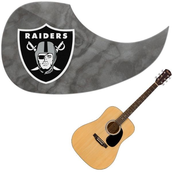 Las Vegas Raiders - Team Color Guitar Pick Guards - 24 For $24.00 - Wholesale Raiders Products - Las Vegas Raiders