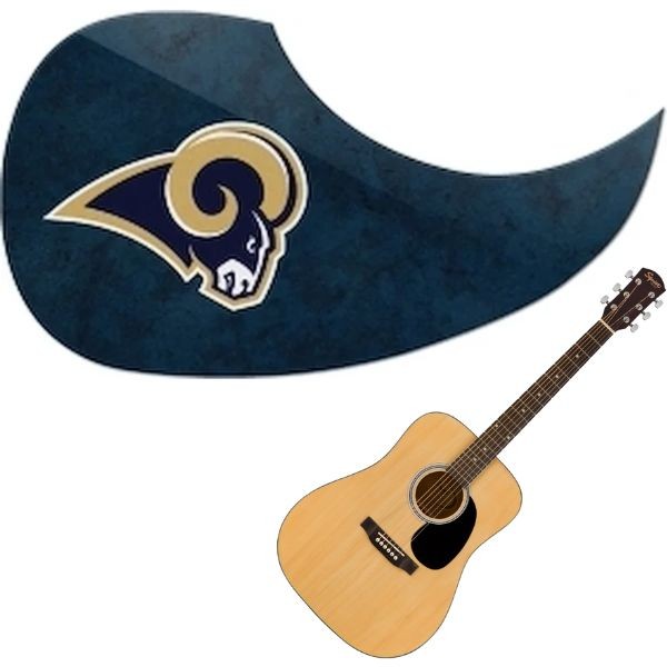 Los Angeles Rams - Team Color Guitar Pick Guards - 24 For $24.00 - Wholesale Los Angeles Rams Products - Rams Merchandise
