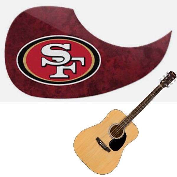 San Francisco 49ers - Team Color Guitar Pick Guards - 24 For $24.00 - Wholesale San Francisco 49ers Product - 49ers Merchandise 2