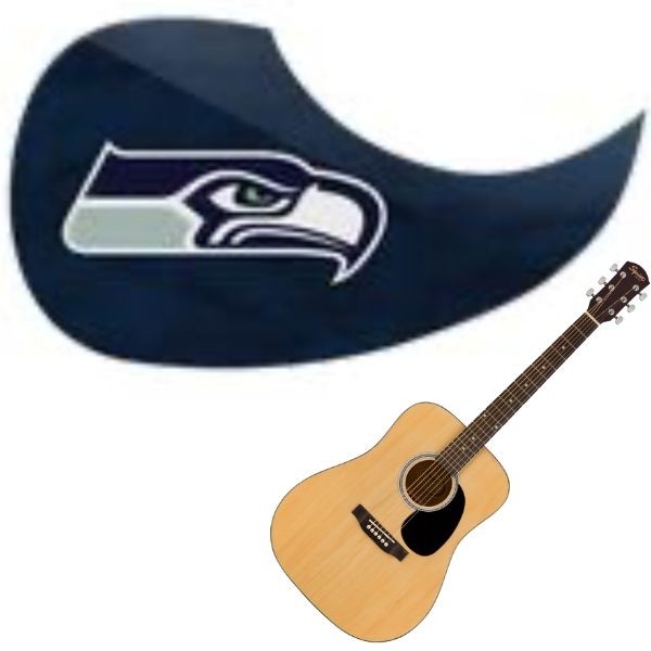 Seattle Seahawks - Team Color Guitar Pick Guards - 24 For $24.00 - Wholesale Seattle Seahawks Product - Seahawks Merchandise