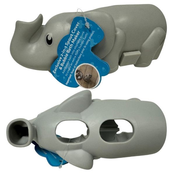 Elephant 2N1 Bubble Bath Maker and Spout Cover - Infuse Your Bath With The Bubbler - 24 For $24.00
