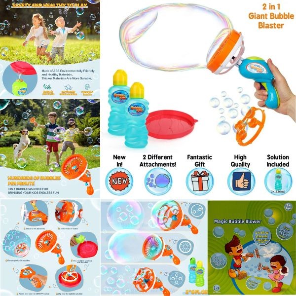 The Magic Bubble Blower - Wistoyz Bubble Blaster - Packaging May Vary - 4 For $24.00