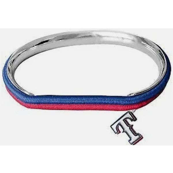 Texas Rangers - Hair Tie / Bangle Bracelet - 12 For $30.00 - Wholesale Texas Rangers Products - Rangers Merchandise
