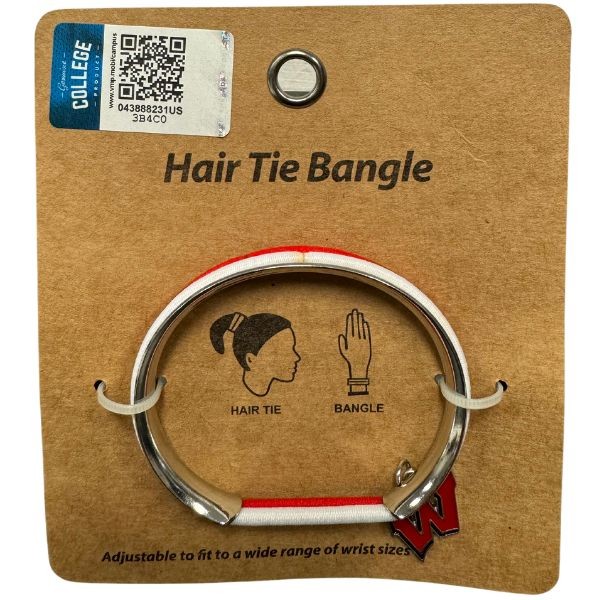 Wisconsin Badgers - Hair Tie / Bangle Bracelet - 12 For $30.00 - Wisconsin Badgers
