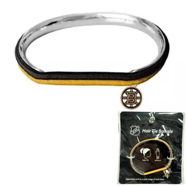 Boston Bruins - Hair Tie / Bangle Bracelet - 12 For $30.00 - Boston Bruins