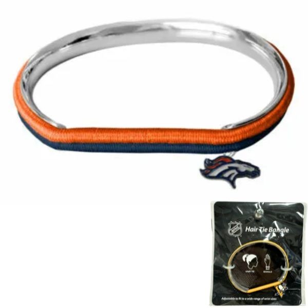 Denver Broncos - Hair Tie / Bangle Bracelet - 12 For $30.00 - Wholesale Denver Broncos Products - Denver Merchandise 2