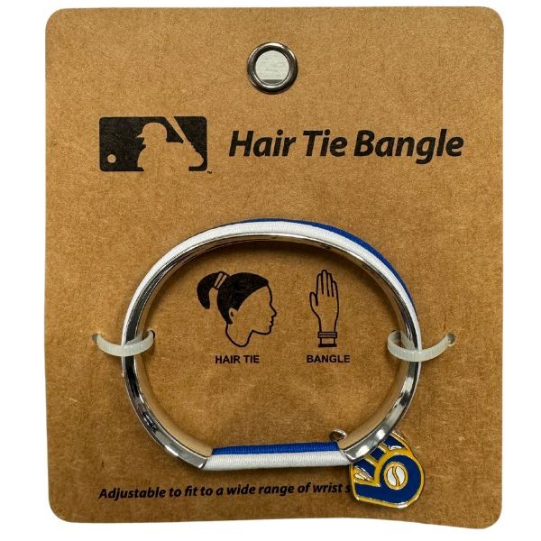 Milwaukee Brewers - GLOVE Logo - Hair Tie / Bangle Bracelet - 12 For $30.00 - Wholesale Milwaukee Brewers Products - Brewers Merchandise