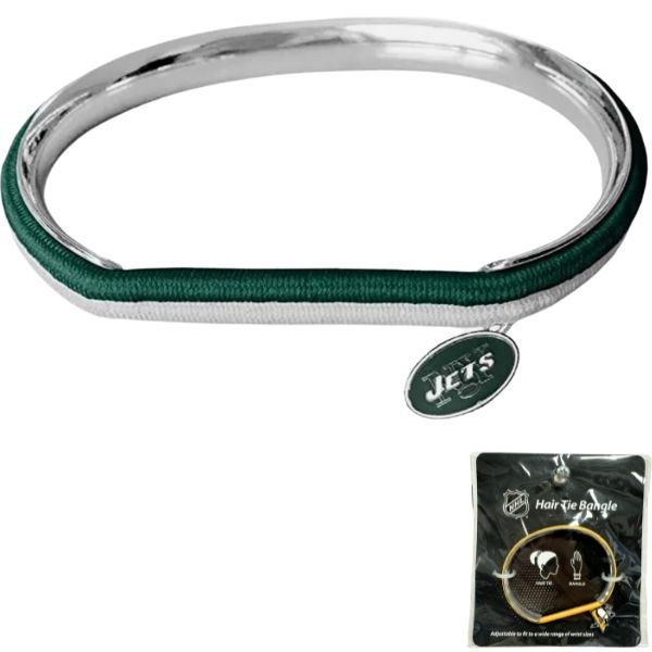 New York Jets - Hair Tie / Bangle Bracelet - 12 For $30.00 - Wholesale New York Jets Products - Jets Merchandise 2