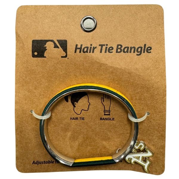 Oakland Athletics - Hair Tie / Bangle Bracelet - 12 For $30.00 - Wholesale Oakland Athletics Products - Athletics Merchandise