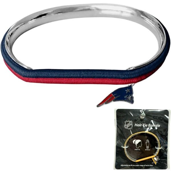 New England Patriots - Hair Tie / Bangle Bracelet - 12 For $30.00 - Wholesale New England Patriots - Patriots Merchandise