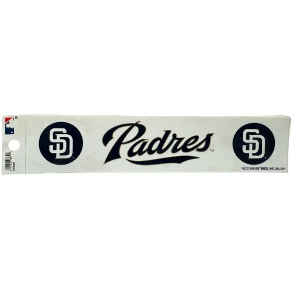 San Diego Padres Bumper Stickers - 2"x10" Team Stickers - 24 For $18.00 - Wholesale San Diego Padres Products - Padres Merchandise
