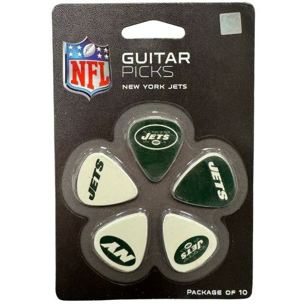 New York Jets - 10Pack Team Guitar Picks - 6 Packs For $18.00 - Wholesale New York Jets Products - Jets Merchandise 2