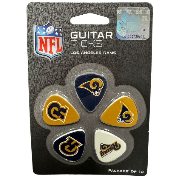 Los Angeles Rams - 10Pack Team Guitar Picks - 6 Packs For $18.00 - Wholesale Los Angeles Rams Products - Rams Merchandise 2