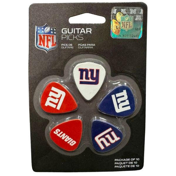 New York Giants - 10Pack Team Guitar Picks - 6 Packs For $18.00 - Wholesale New York Giants Product - Giants Merchandsie 2