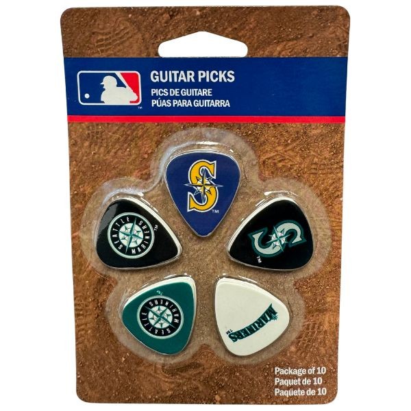 Seattle Mariners - 10Pack Team Guitar Picks - 6 Packs For $18.00 - Wholesale Seattle Mariners Products - Mariners Merchandise