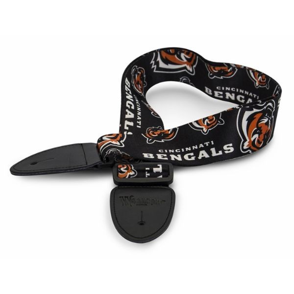 Woodrow Music - Cincinnati Bengals Premium Guitar Straps - 5 For $20.00 - Wholesale Cincinnati Bengals Products - Bengals Merchandise