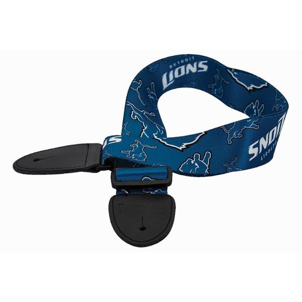 Woodrow Music - Detroit Lions Premium Guitar Straps - 5 For $20.00 - Wholesale Detroit Lions Products - Lions Merchandise 2