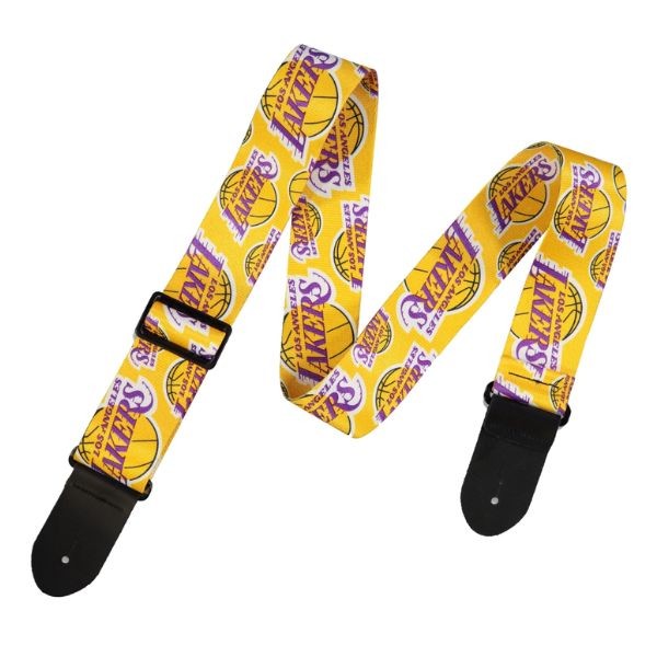 Woodrow Music - Los Angeles Lakers Premium Guitar Straps - 5 For $20.00 - Los Angeles Lakers