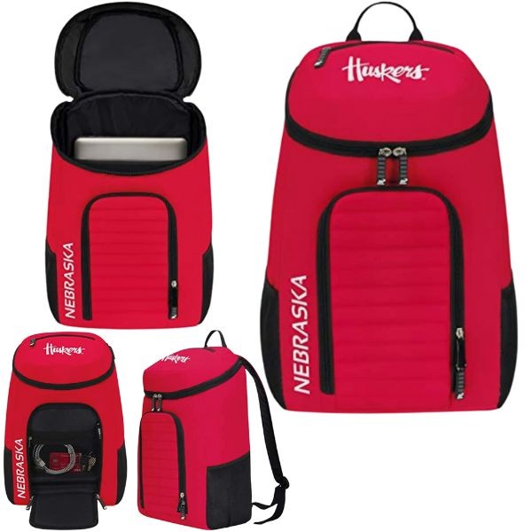 Nebraska Cornhuskers Backpacks - Red Topliner Style Full Size Backpacks - 2 For $20.00 - Nebraska Huskers