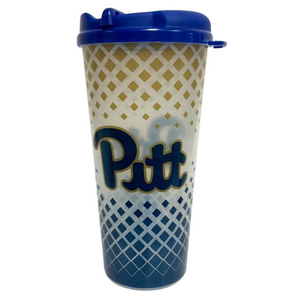 University Of Pittsburgh Tumblers - 24OZ Grid Style - Double Walled - 6 For $21.00 - Pittsburgh Panthers