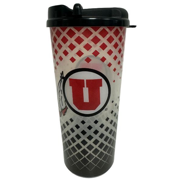 Utah Utes Tumblers - 24OZ Grid Style - Double Walled - 6 For $21.00 - Utah Utes