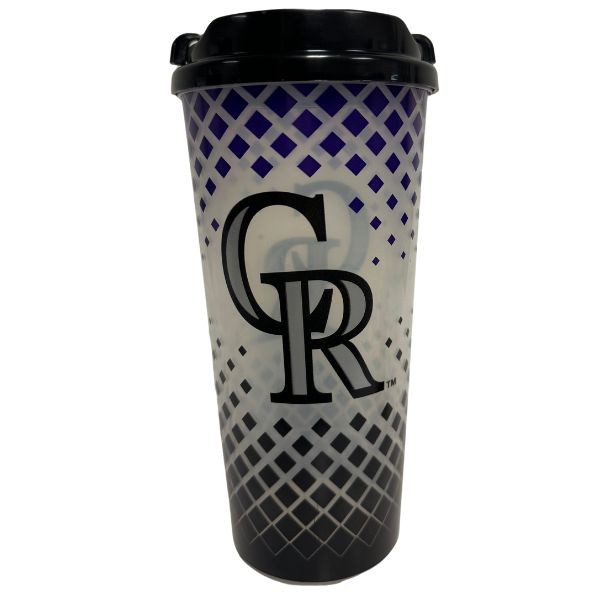 Colorado Rockies Tumblers - 24OZ Grid Style - Double Walled - 6 For $21.00 - Wholesale Colorado Rockies Products - Rockies Merchandise