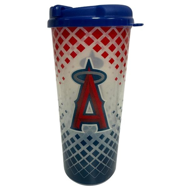 Los Angeles Angels Tumblers - 24OZ Grid Style - Double Walled - 6 For $21.00 - Wholesale Los Angeles Angels Products - Angels Merchandise