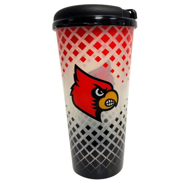 Louisville Cardinals Tumblers - 24OZ Grid Style - Double Walled - 6 For $21.00 - Louisville Cardinals