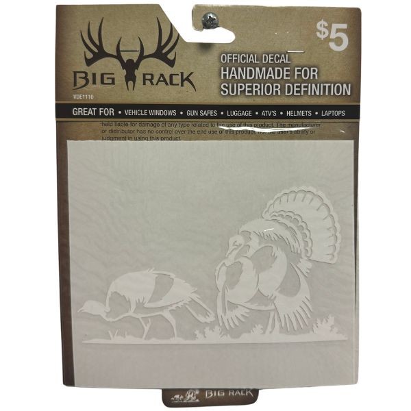 Big Rack Decals - 5"x4" All Purpose Decals - The Big Turkey - 36 For $23.40