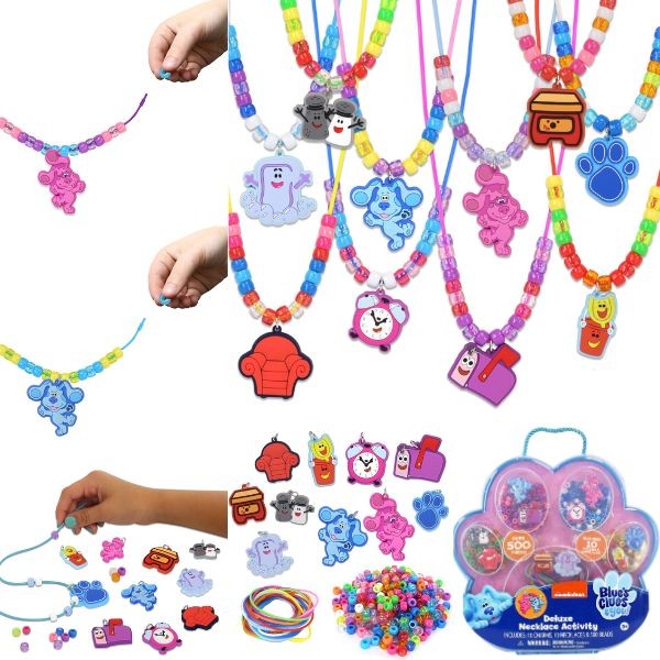 Blues Clues Activity Kits - DELUXE Style - 10Charms, 10Necklaces and 500 Beads - 4 Kits For $24.00