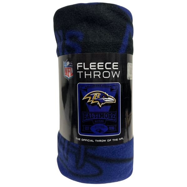 Baltimore Ravens Blankets - 50"x60" Marquee Blankets - 2 For $18.00 - Wholesale Baltimore Ravens Products - Baltimore Football