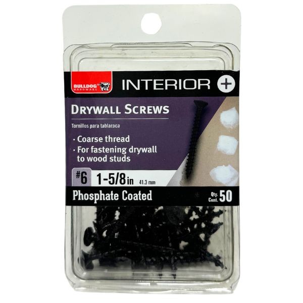 Bulldog Hardware - 50Count #6 Drywall Screws - 1-5/8" - 24 Packs For $30.00