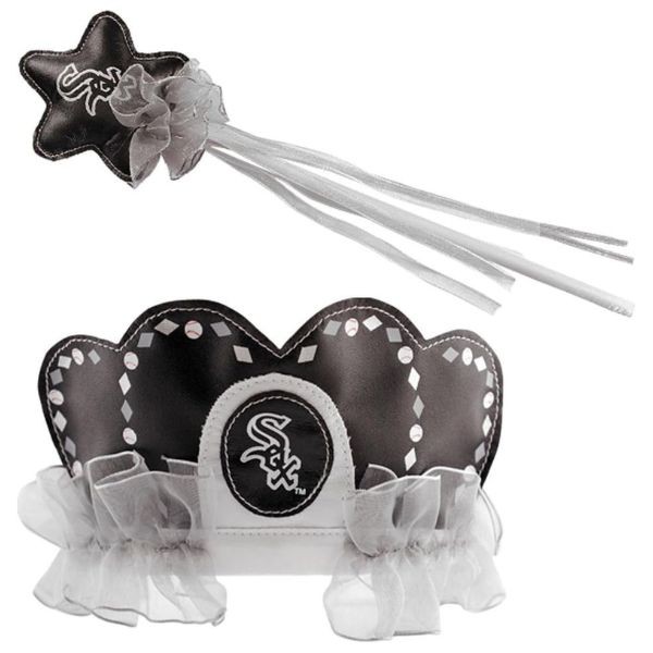 Chicago White Sox - Team Logo Tiara and Princess Wand SET - 12 Sets For $30.00 - Wholesale Chicago White Sox Products - White Sox Merchandise