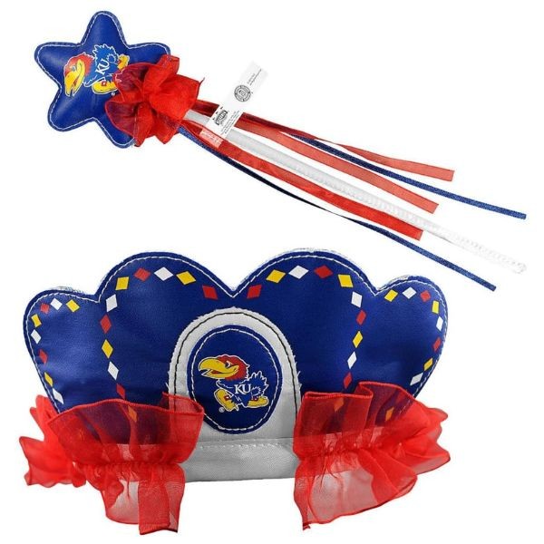 Kansas Jayhawks - Team Logo Tiara and Princess Wand SET - 12 Sets For $30.00 - Kansas Jayhawks