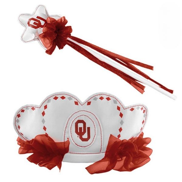 Oklahoma Sooners - Team Logo Tiara and Princess Wand SET - 12 Sets For $30.00 - Oklahoma