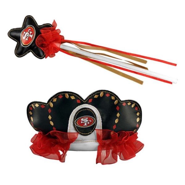 San Francisco 49ers - Team Logo Tiara and Princess Wand SET - 12 Sets For $30.00 - Wholesale San Francisco 49ers Product - 49ers Merchandise 2