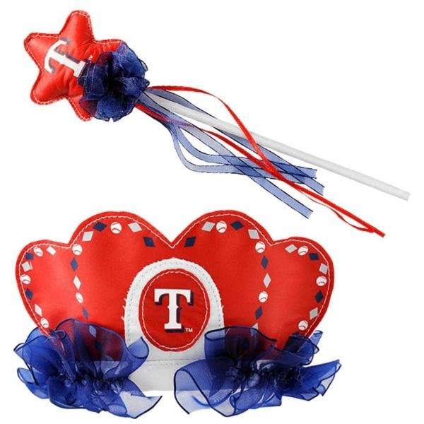 Texas Rangers - Team Logo Tiara and Princess Wand SET - 12 Sets For $30.00 - Wholesale Texas Rangers Products - Rangers Merchandise