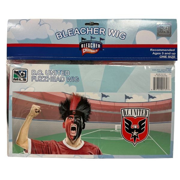 DC United Fan Wig - Bleacher Creatures - Team Logo - 12 For $24.00 - Wholesale Washington Redskins Products - Redskins Merchandise