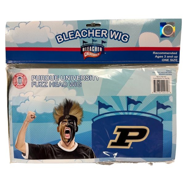 Purdue University Fan Wigs - Bleacher Creatures - Team Logo - 12 For $24.00 - Purdue