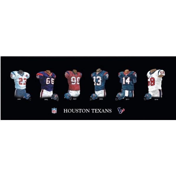 Houston Texans - 23.5"x8" Wood - Team Legacy Plaque - 4 For $30.00 - Wholesale Houston Texans Products - Texans Merchandise