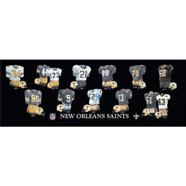 New Orleans Saints - 23.5"x8" Wood - Team Legacy Plaque - 4 For $30.00 - Wholesale New Orleans Saints Product - Saints Merchandise