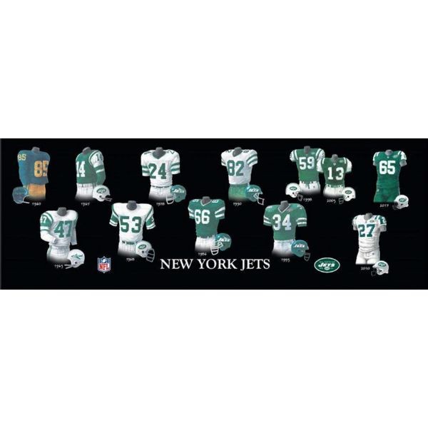 New York Jets - 23.5"x8" Wood - Team Legacy Plaque - 4 For $30.00 - Wholesale New York Jets Products - Jets Merchandise