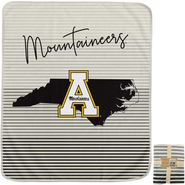 Appalachian State Mountaineers - Premium Soft Plush Throw - 60"x70 State Stripe - 2 For $30.00  - North Carolina